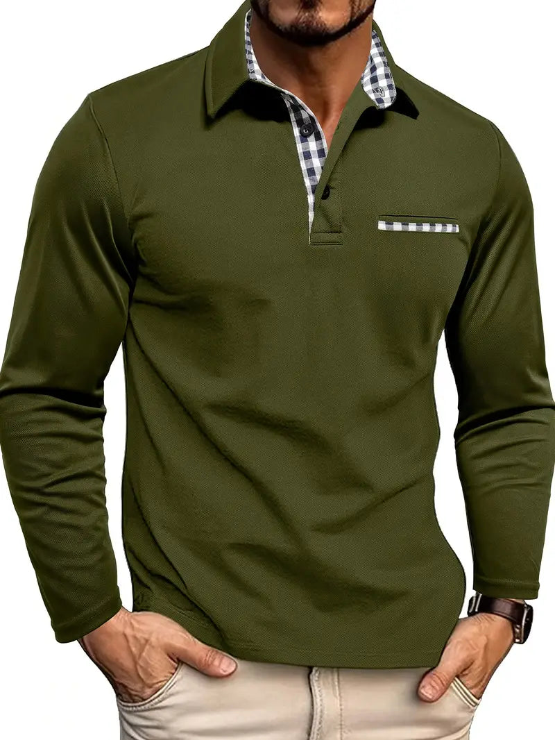 Tristan | Elegant Smart Casual Long-Sleeve Polo for Style-Conscious Wearers