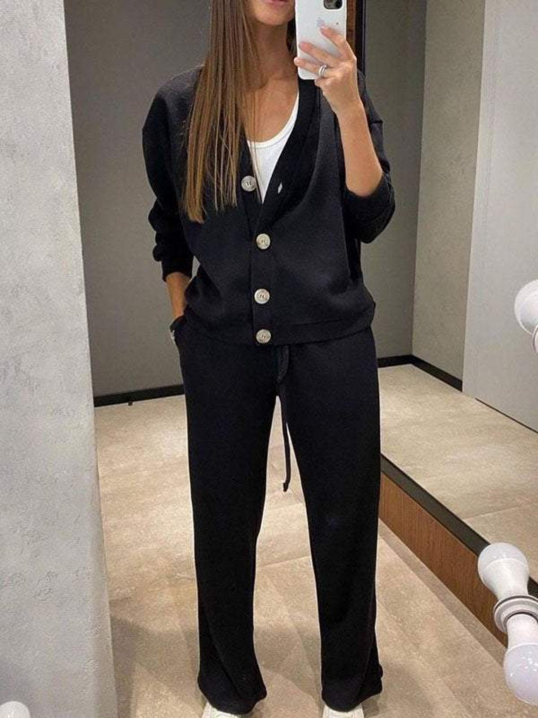 Kylie | Women's Comfortable Relaxed Cardigan & Stylish Drawstring Pants Set