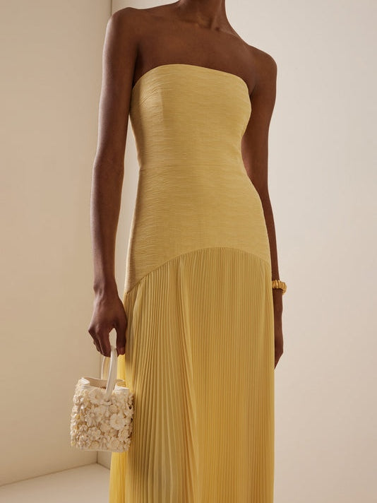 Long Off-Shoulder Dress with Elegant Solid Stitching