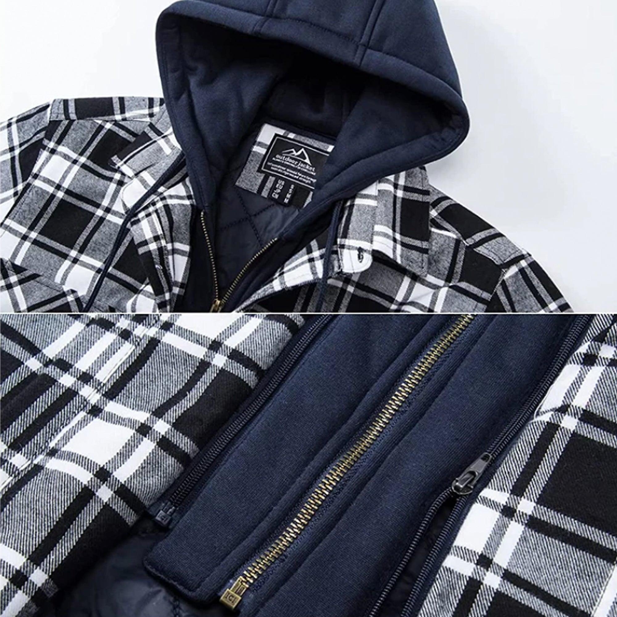 Parker - Funky Checked Hooded Jacket for a Stylish Look