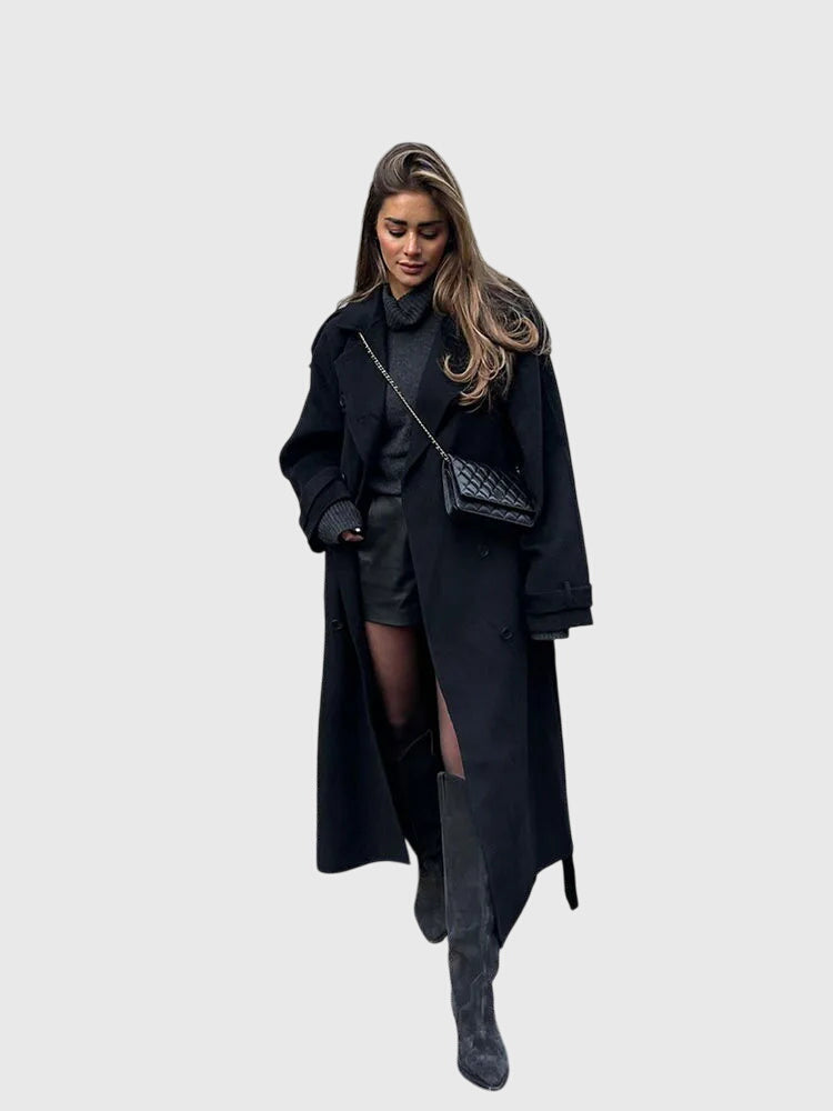 Anika | Elegant Classic Black Coat