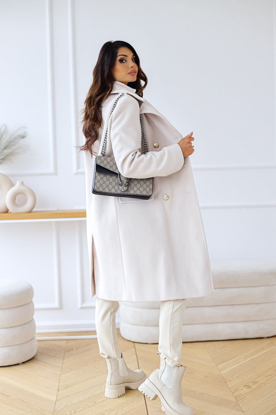 Noor | Elegant Double-Slit Classic Style Women's Coat
