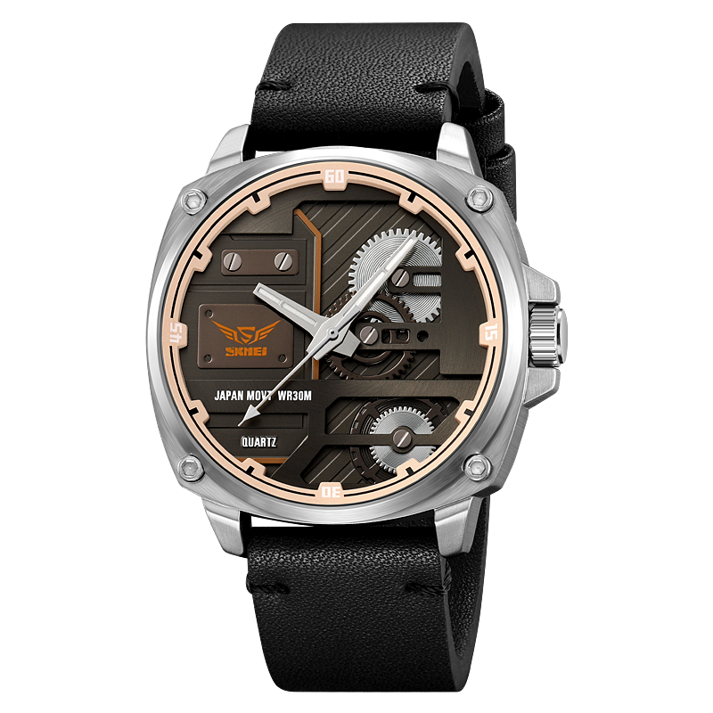 Elegant Leather Quartz Men's Watch