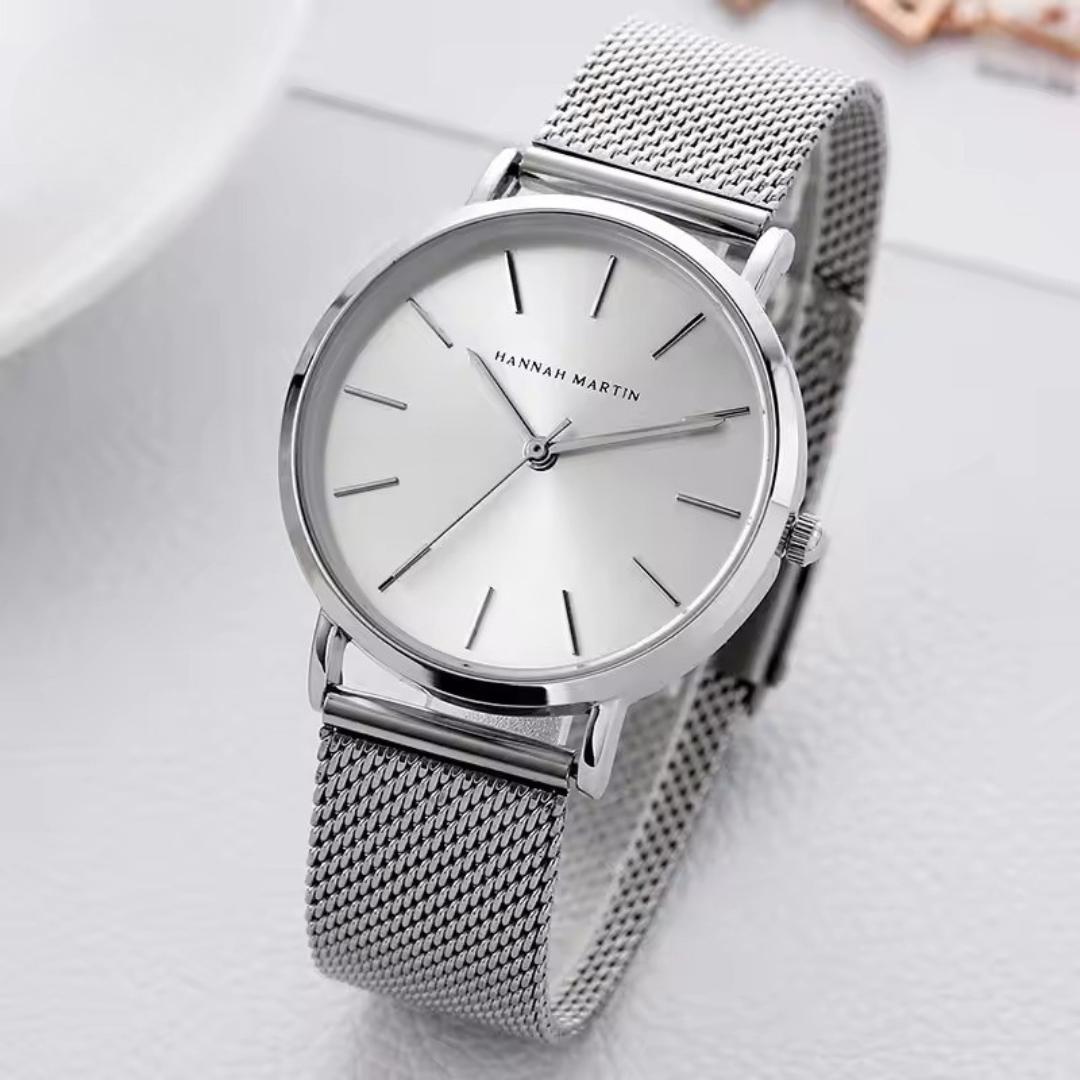 Luxury watch with stainless steel bracelet for a sophisticated style