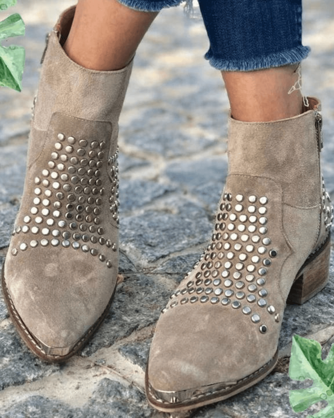 Ankle Heel Shoes with Studs for a Bold Style