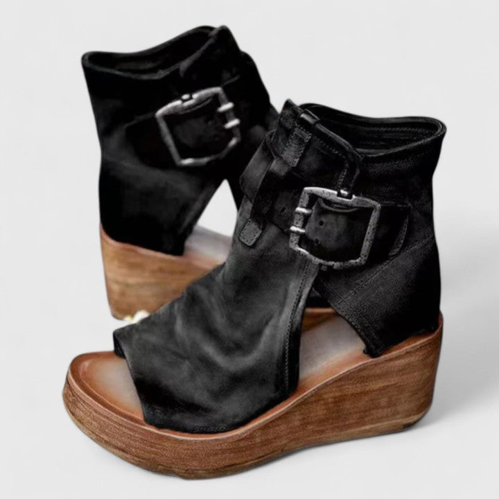 Jocelyn Rustic Wedge Sandals - Effortless Summer Style