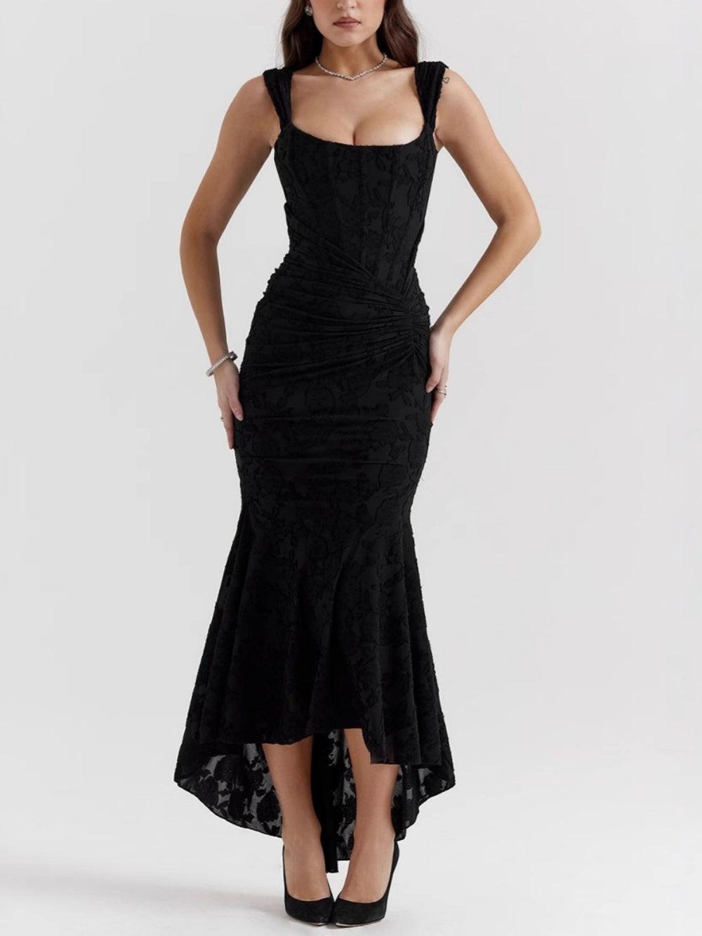 Black Bell floral long dress for an elegantly bohemian look