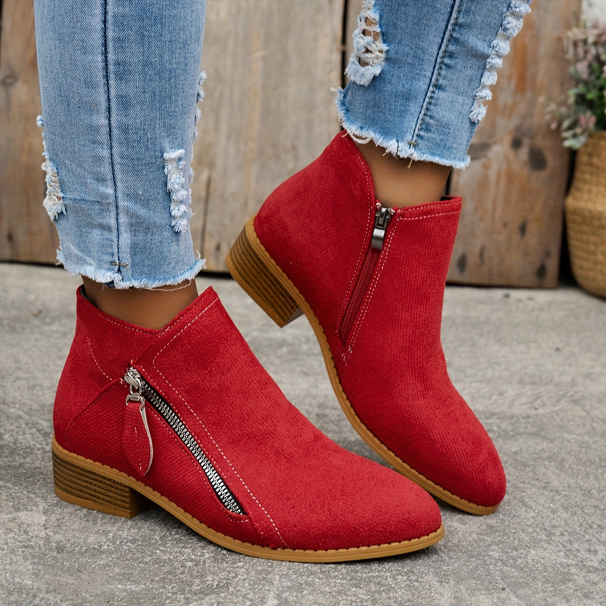 Jasmine - Stylish and Elegant Laceless Ankle Boots