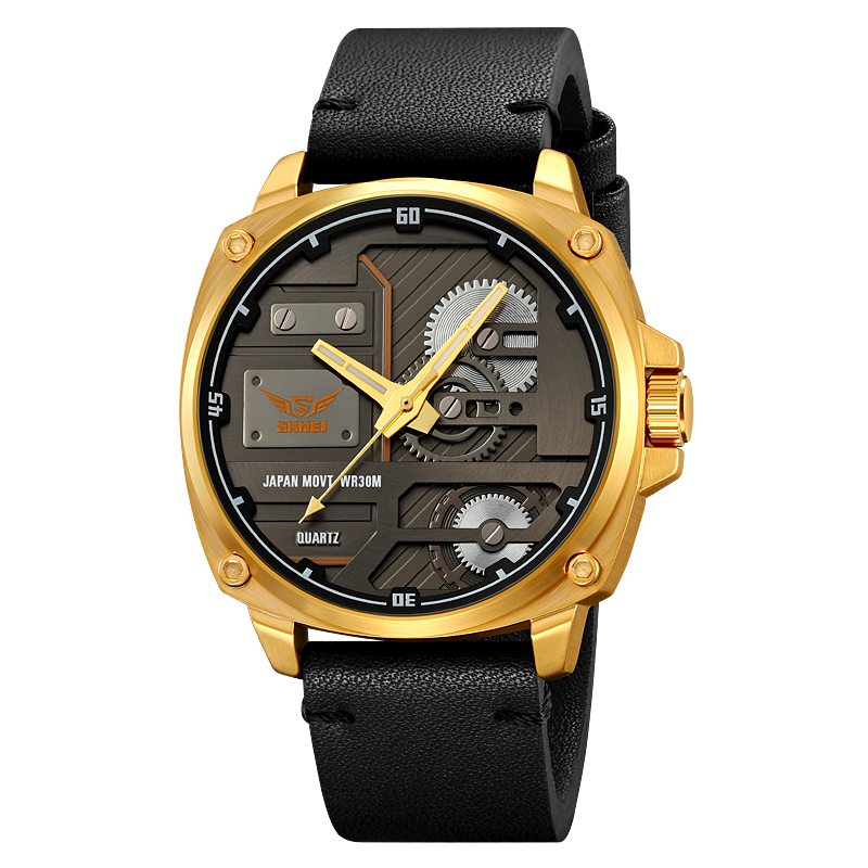 Elegant Leather Quartz Men's Watch
