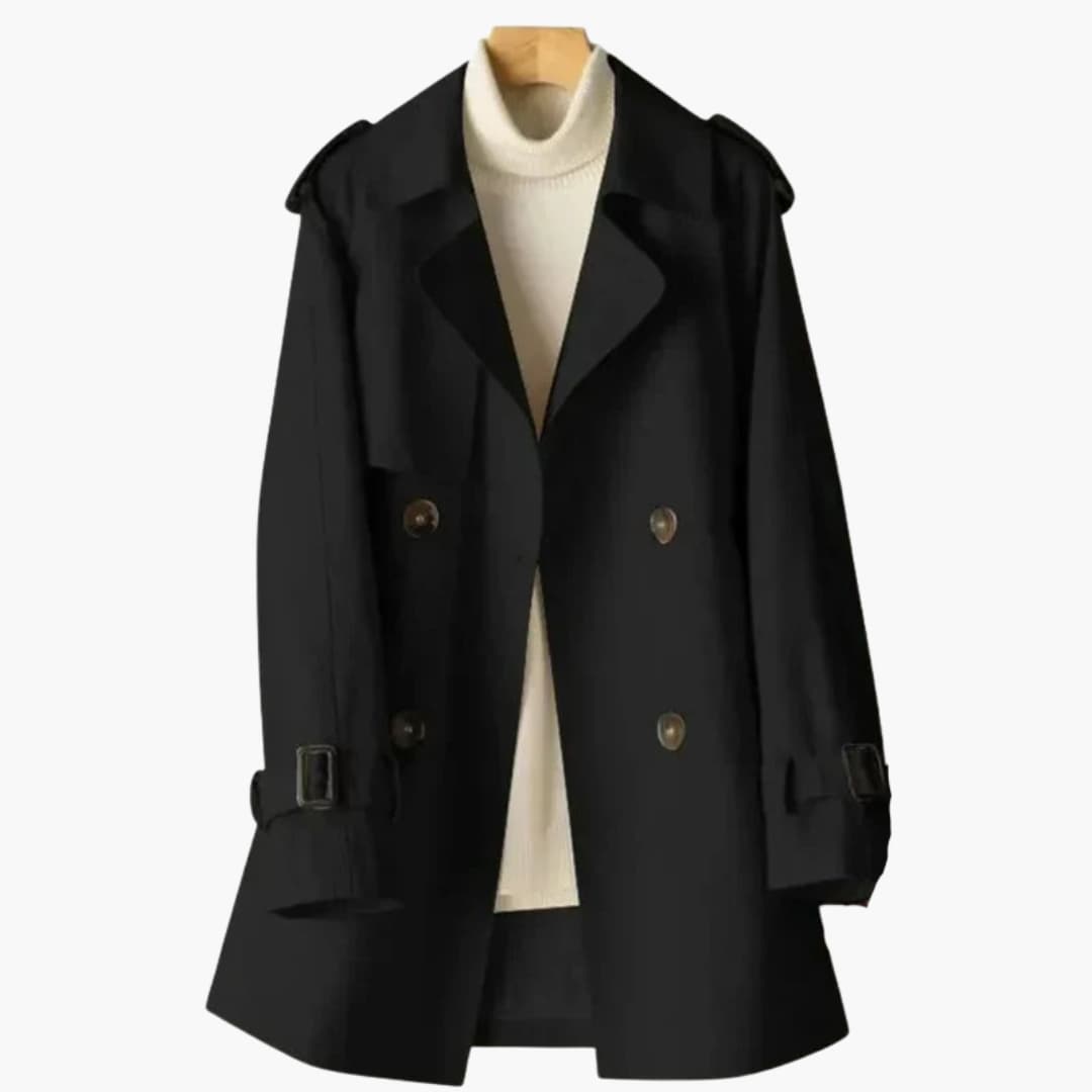 Stylish double-breasted trench coat for women