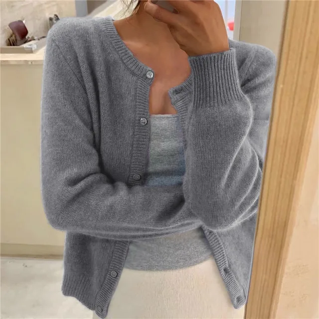 Erica Women's Winter Cozy Long Sleeve Button-Front Cardigan for Casual Style