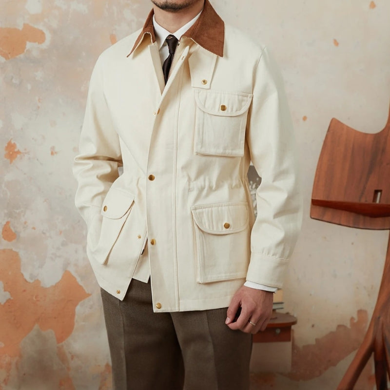 Knit Fishbone Pattern Jacket for a Trendy and Warm Style