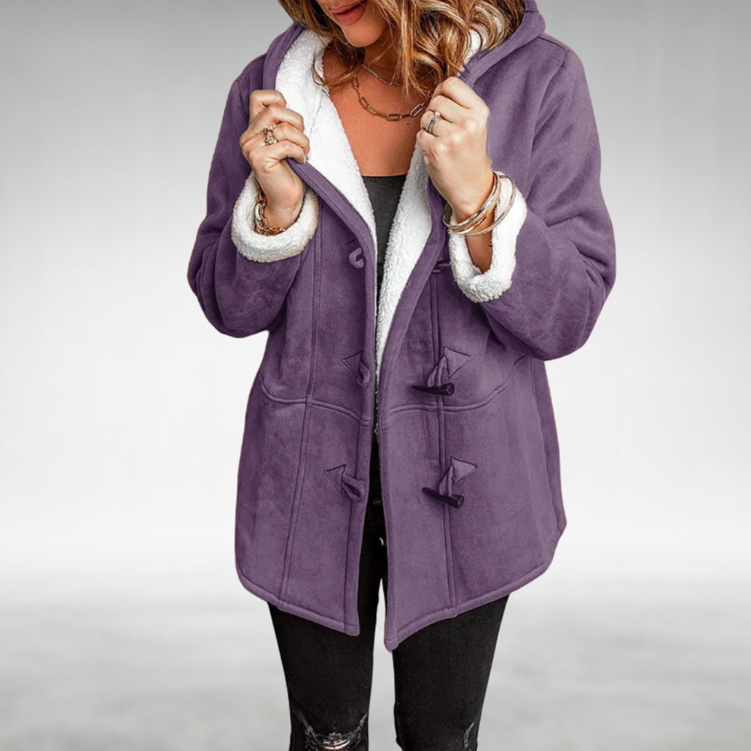 Amara | Button coat with fleece lining for ultimate comfort