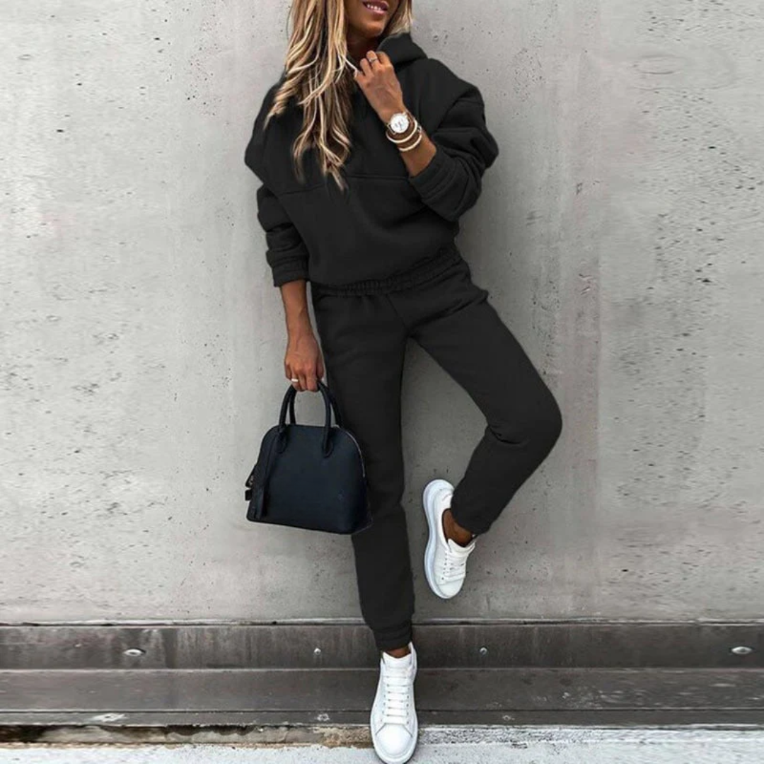 Natalie | Women's Stretch Fabric Hoodie and Jogger Set