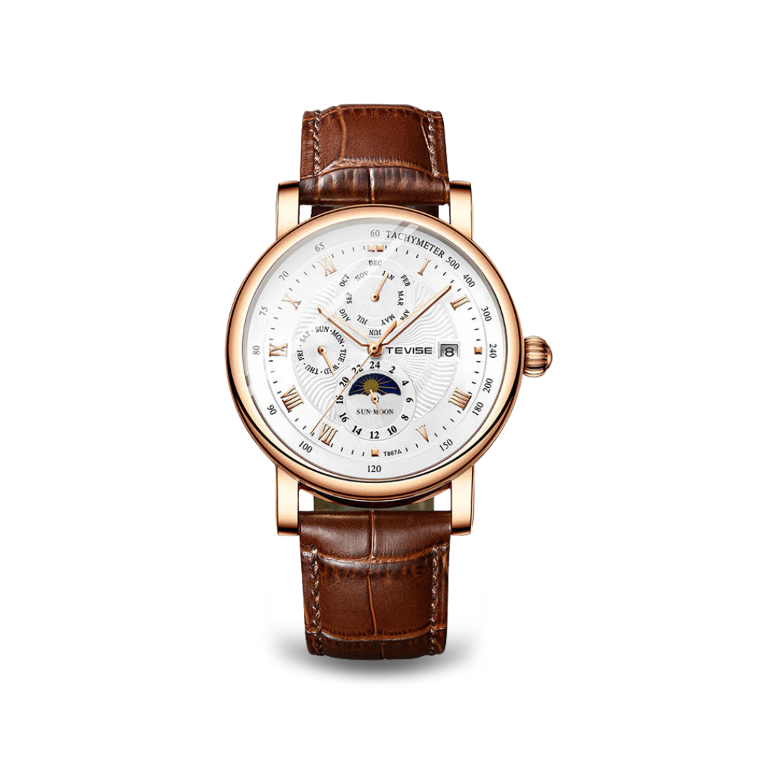 Luxury Leather Automatic Mechanical Watch