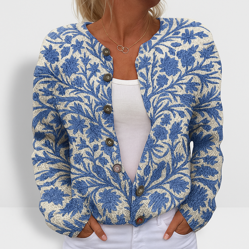 Alina | Women's Floral Knit Cardigan | Versatile Fit
