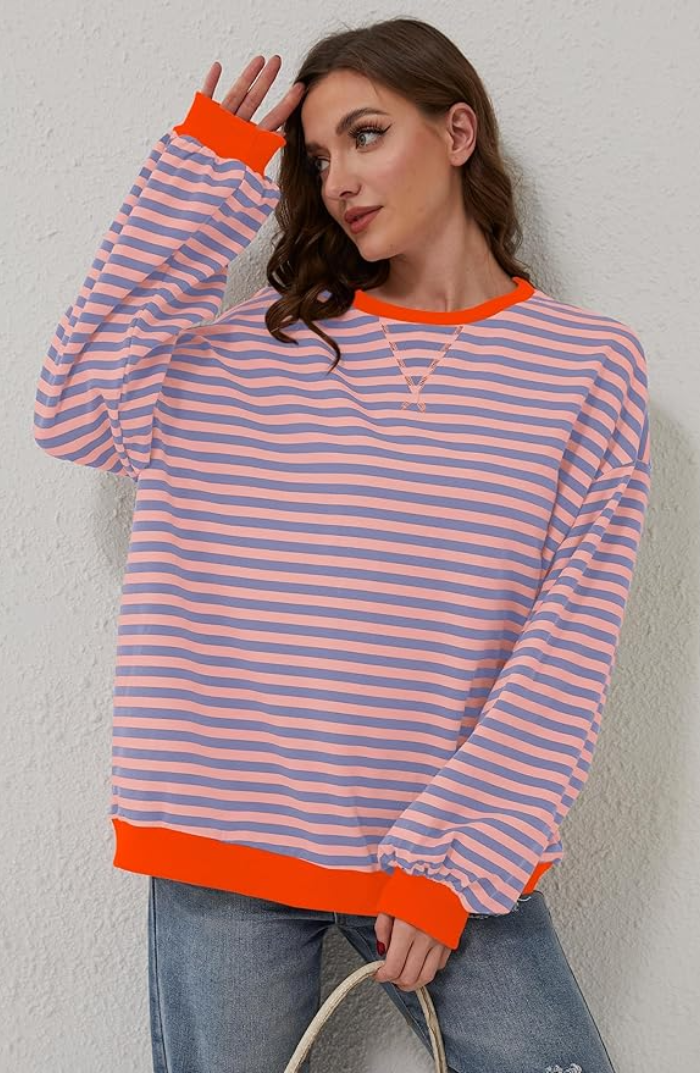 LINDA - Oversized striped sweater for a trendy and comfortable look