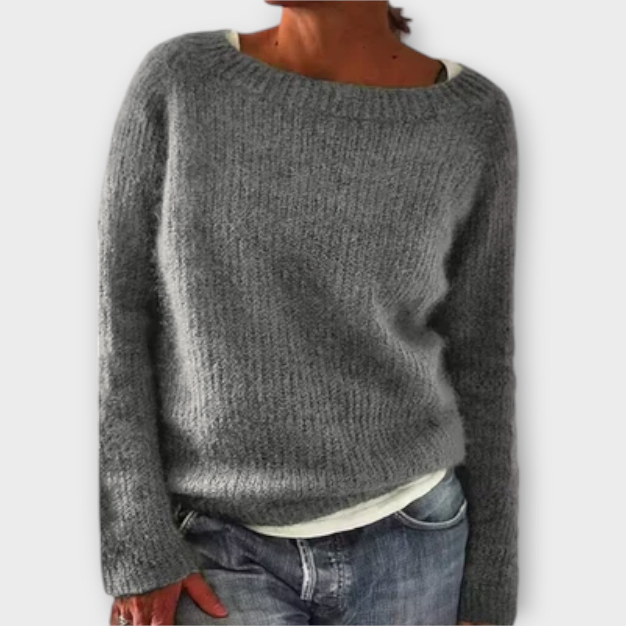 Josu – Solid Knit Pullover for Stylish Comfort