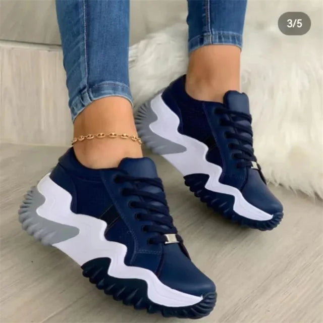 Noelle - Breathable vulcanized platform sneakers for a trendy style
