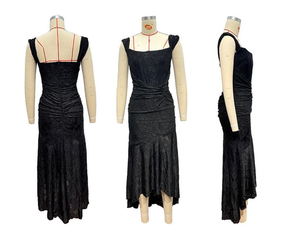 Black Bell floral long dress for an elegantly bohemian look