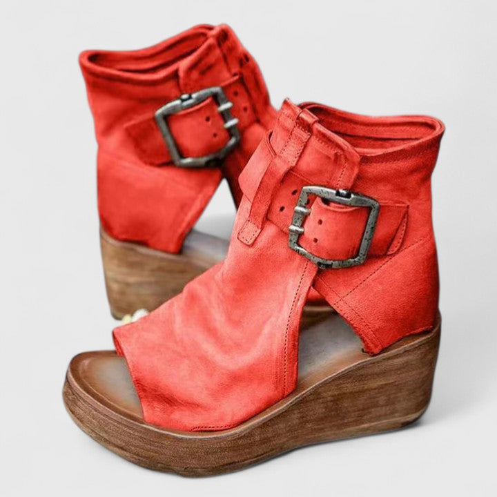 Jocelyn Rustic Wedge Sandals - Effortless Summer Style