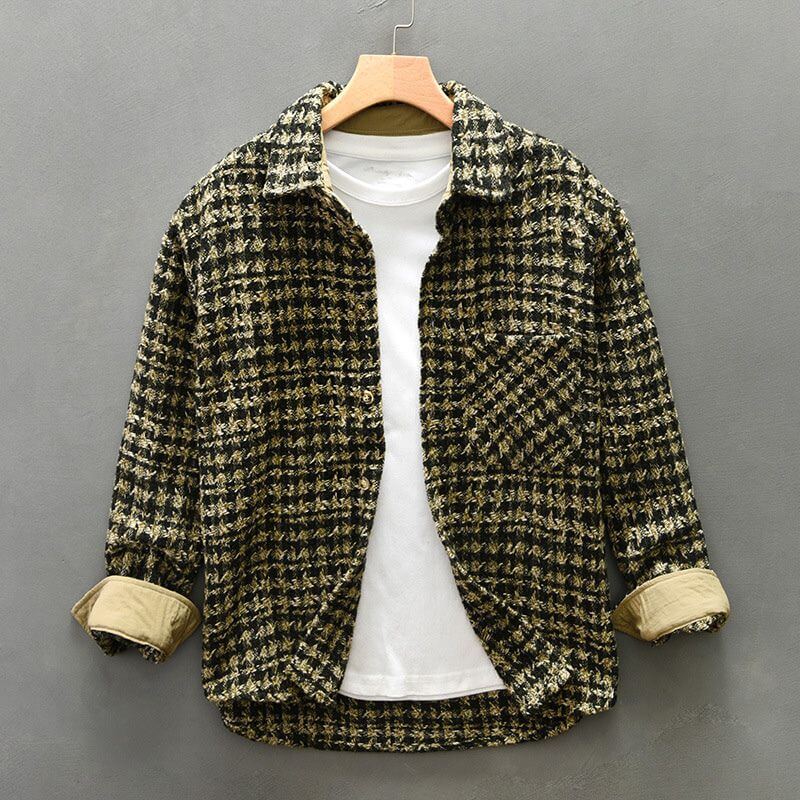 James Houndstooth Wool Jacket for an Elegant and Sophisticated Style