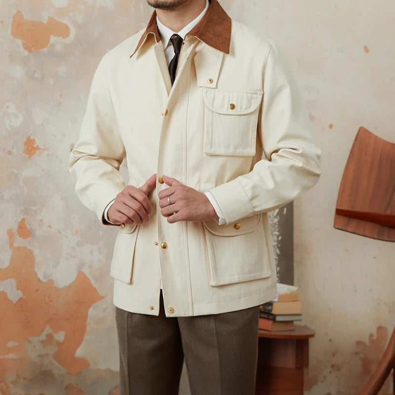 Knit Fishbone Pattern Jacket for a Trendy and Warm Style