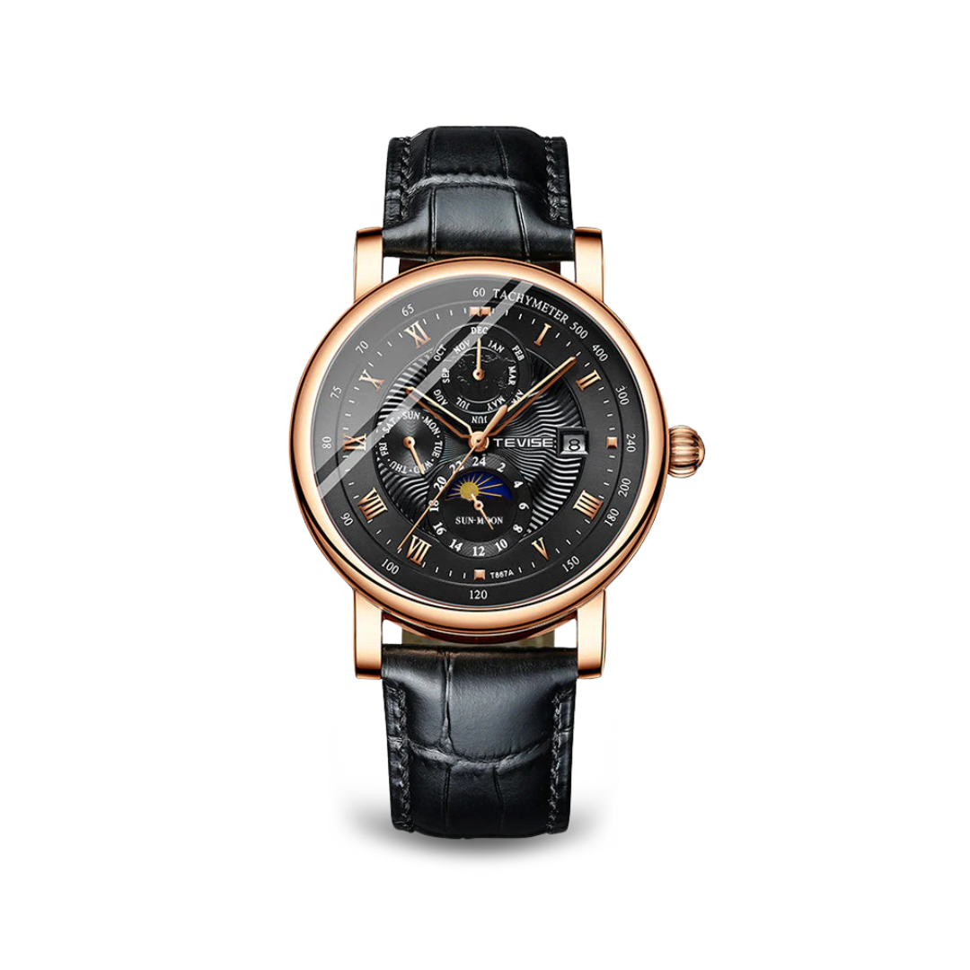 Luxury Leather Automatic Mechanical Watch
