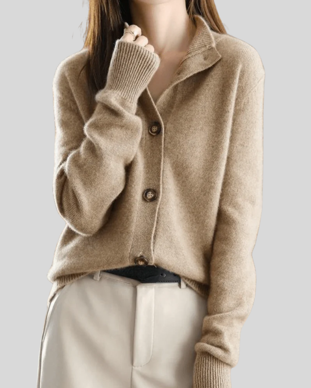 Claire | Elegant Retro-Style Cashmere Cardigan for Timeless Chic