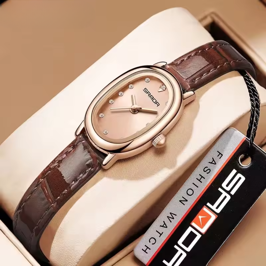 Elegant Oval Vintage Quartz Watch