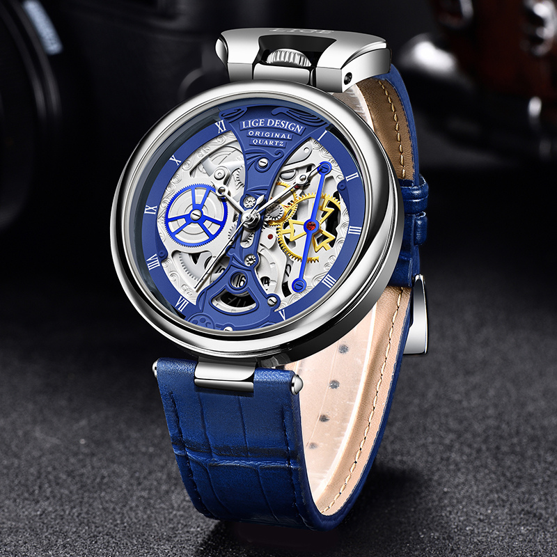 Elegant hollow-design business watch for a sophisticated style