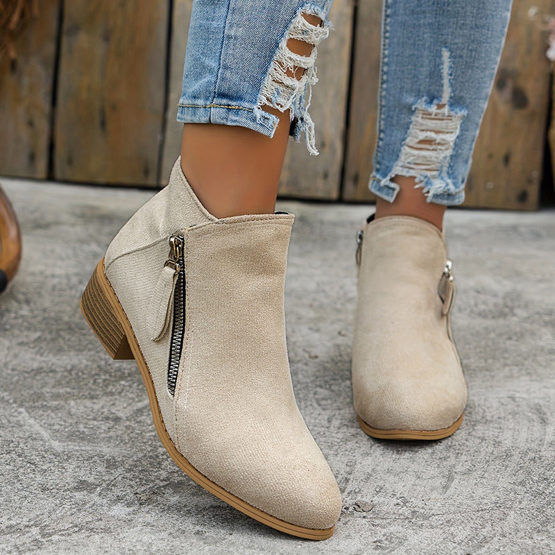 Jasmine - Stylish and Elegant Laceless Ankle Boots