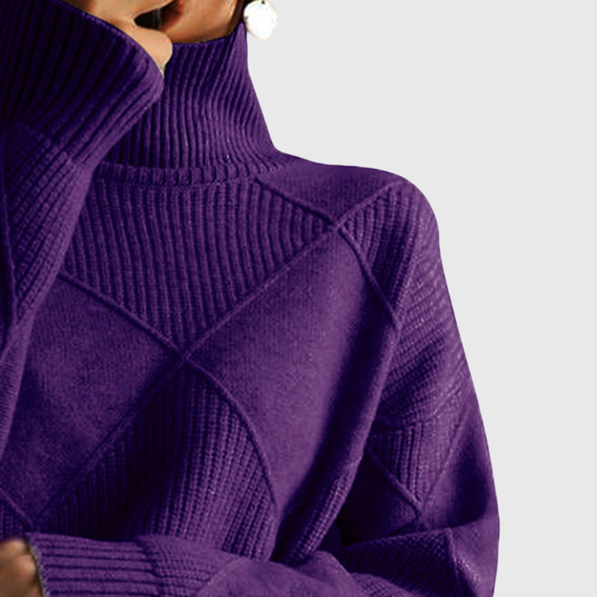 Angela™ - Oversized Cozy Turtleneck Sweater for Comfort and Style