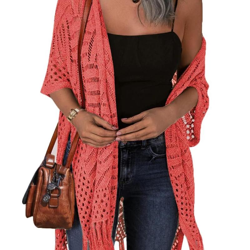 Cozy Summer Hollow-Out Tassel Outerwear