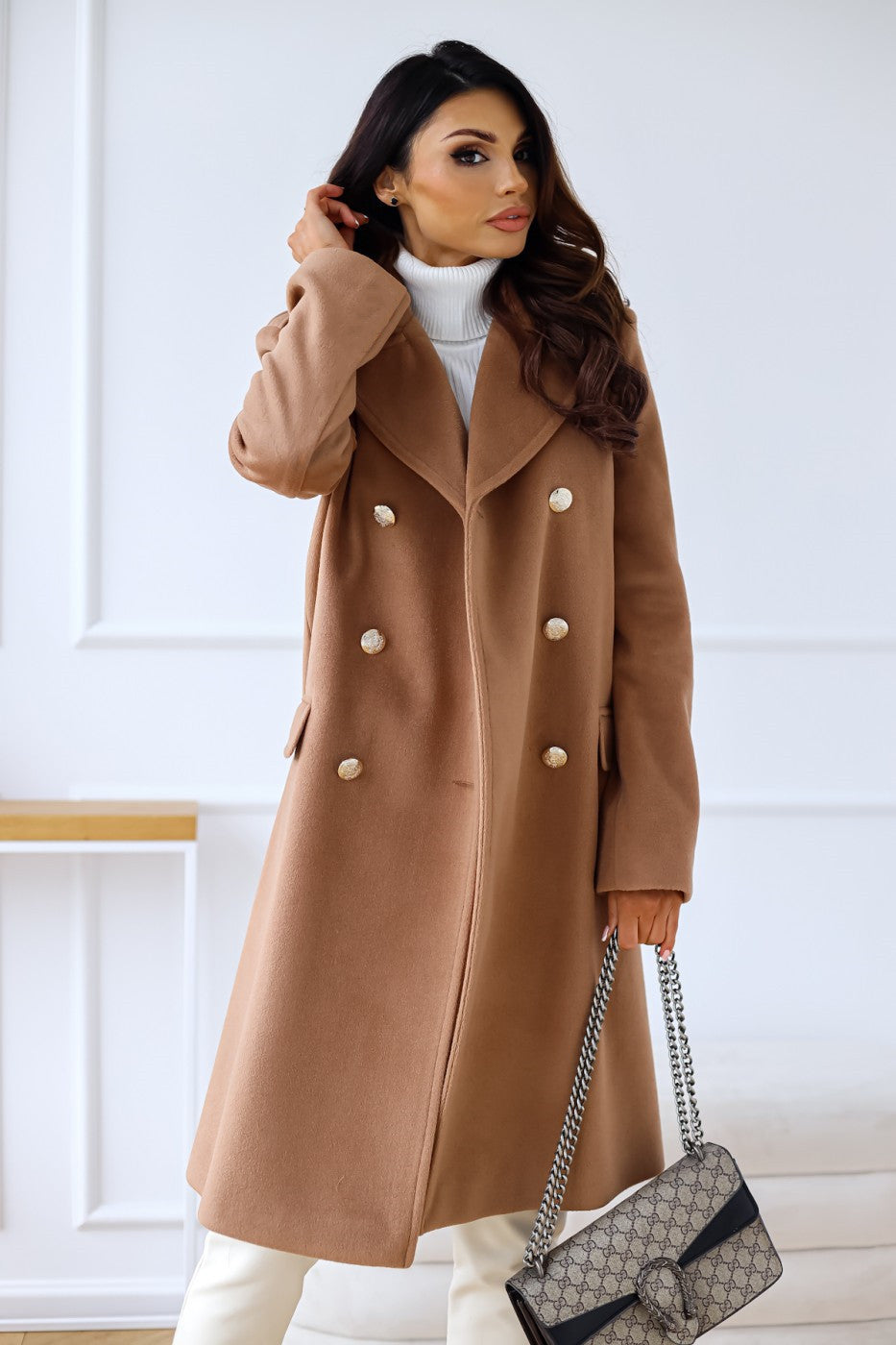 Sofie | Women's Trench Coat with Lapel Collar for Wintertime