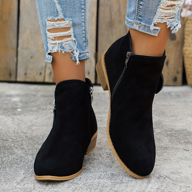 Jasmine - Stylish and Elegant Laceless Ankle Boots