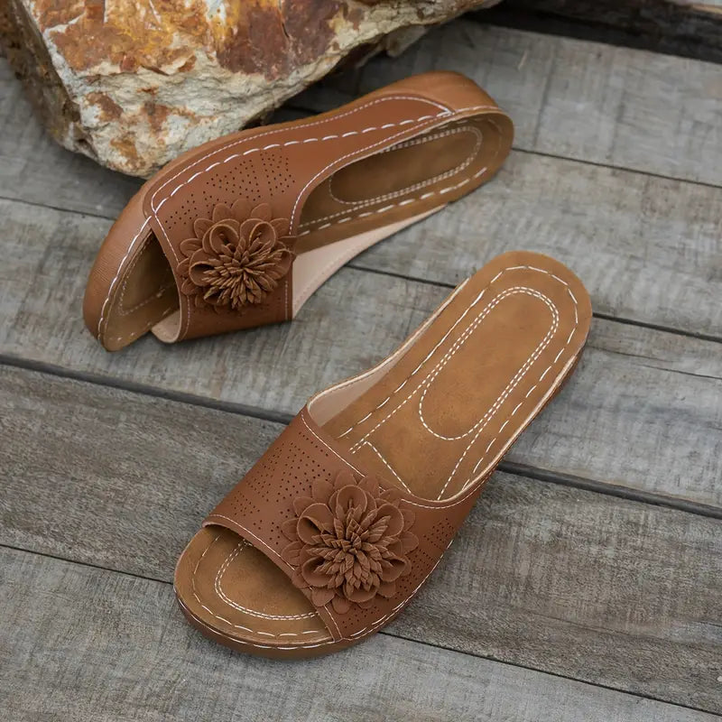 FLORA | Elegant Orthopedic Sandals with Floral Pattern