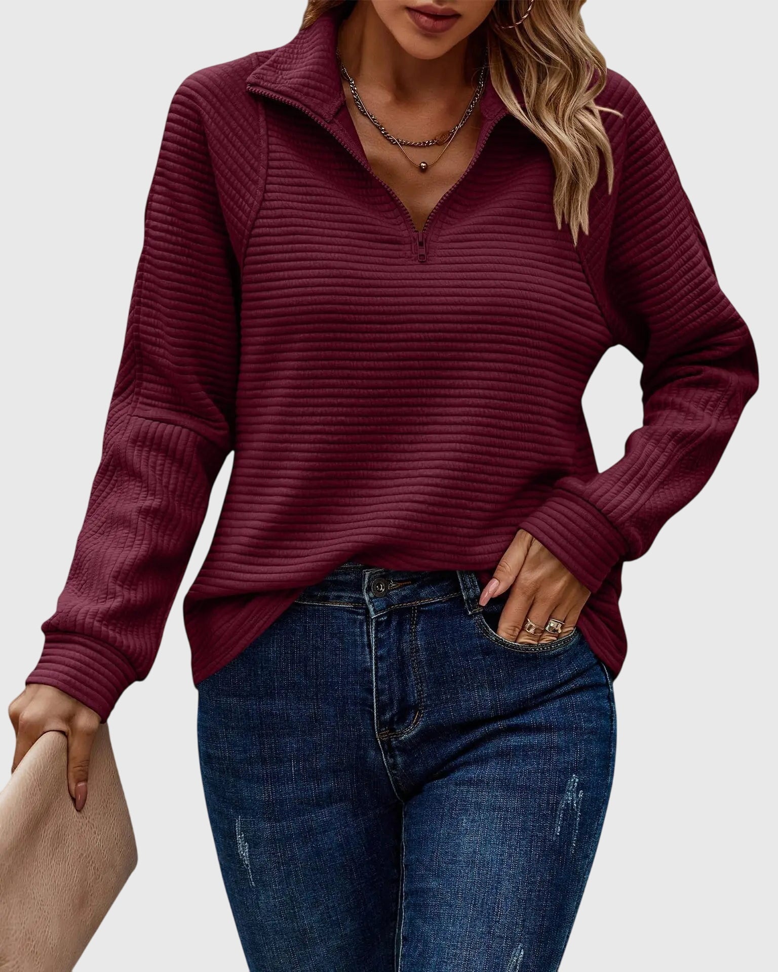 Abigail™ | Chic and Cozy Zippered Sweater for Effortless Style