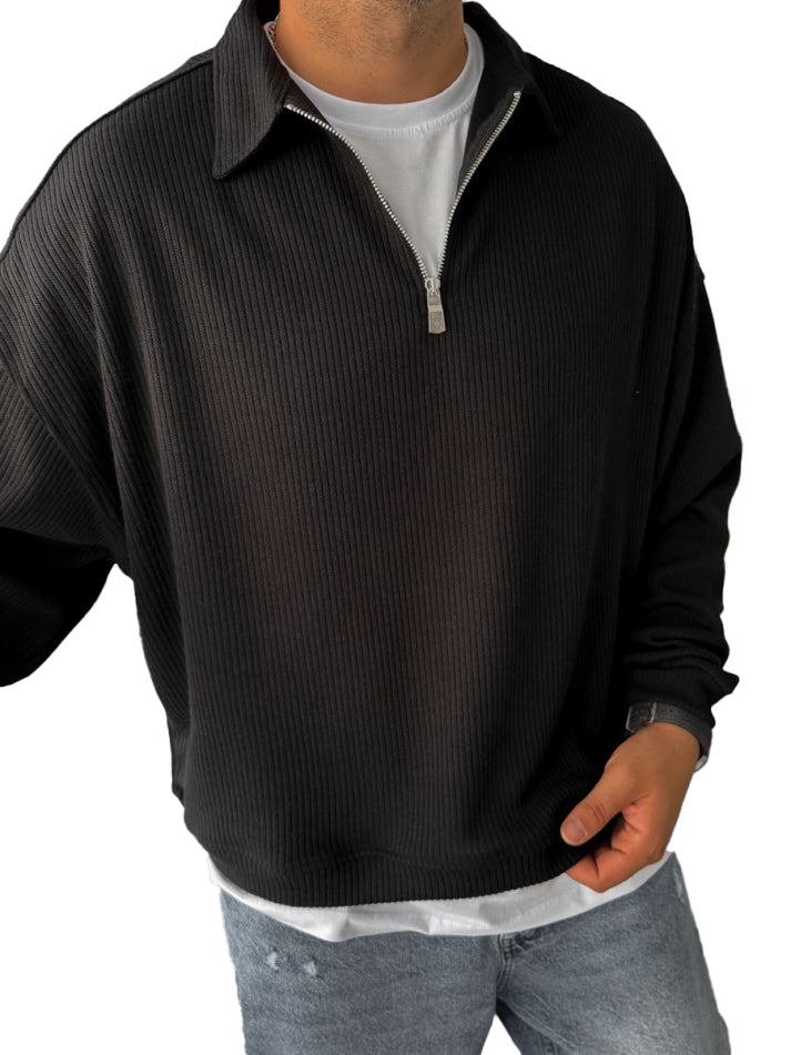 Racel | Long-Sleeve Zip Sweater for Comfort and Style