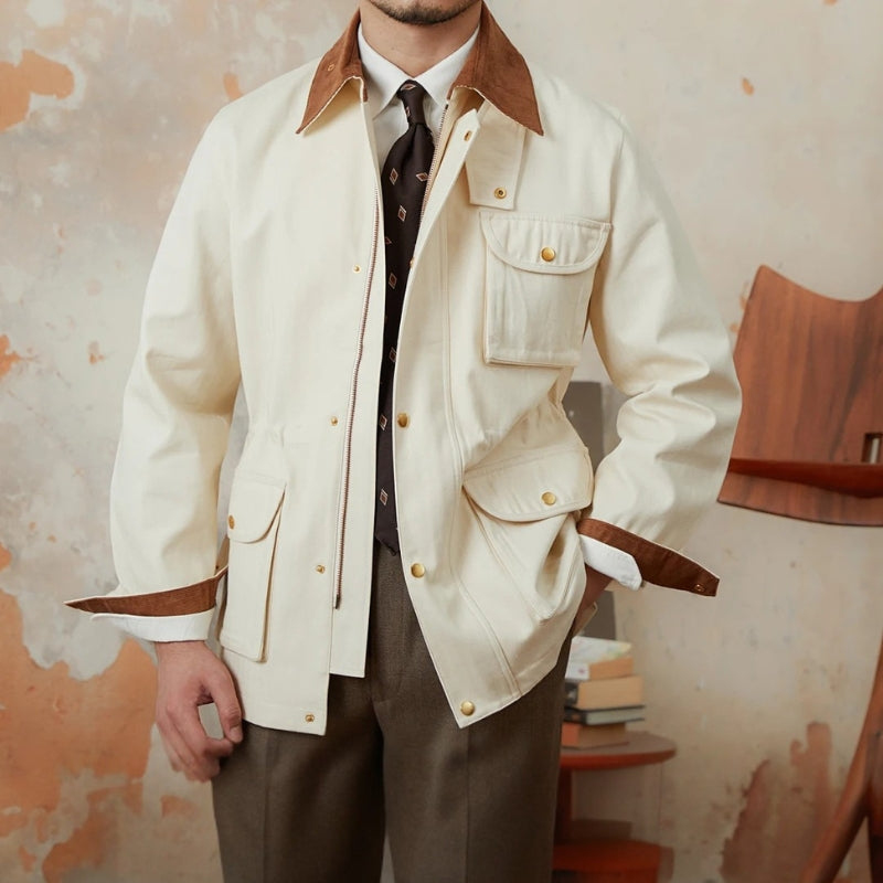 Knit Fishbone Pattern Jacket for a Trendy and Warm Style