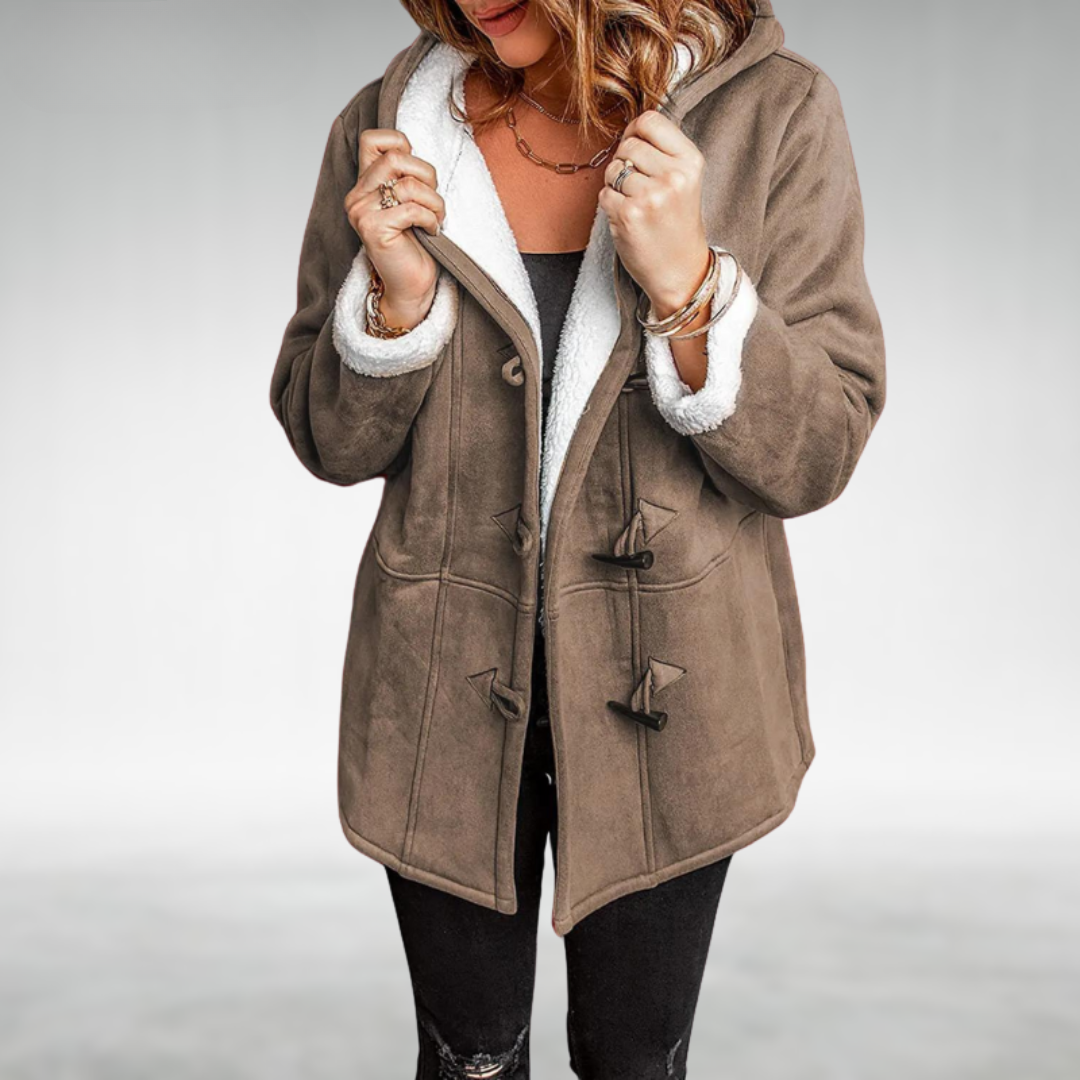 Amara | Button coat with fleece lining for ultimate comfort