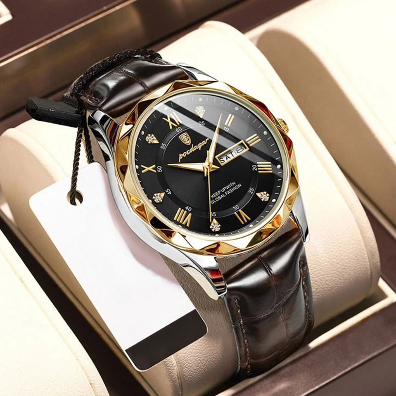 Luxury Leather Strap Quartz Watch