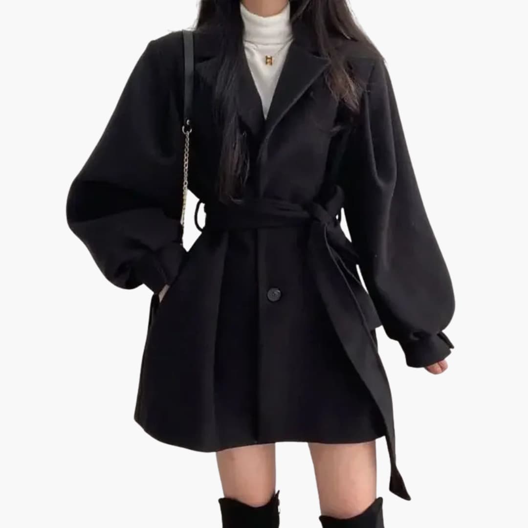 Elegant women's trench coat with belt