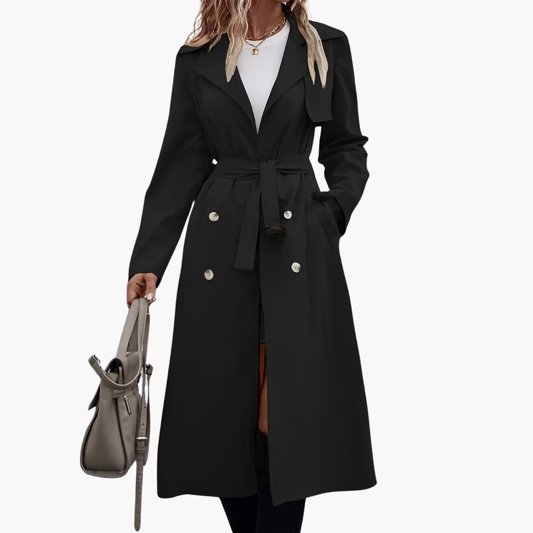 Elegant Long Trench Coat for Women – Timeless, Stylish, and Versatile.