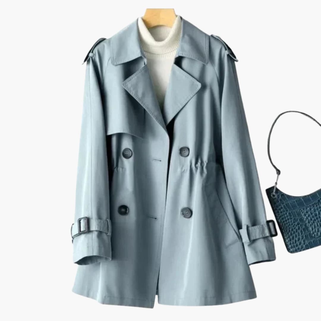 Stylish double-breasted trench coat for women