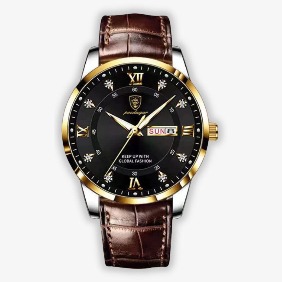 Durable men's watch with luminous lighting for practical elegance