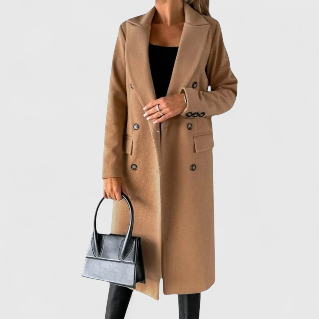 Hazel - Elegant Long Fitted Coat