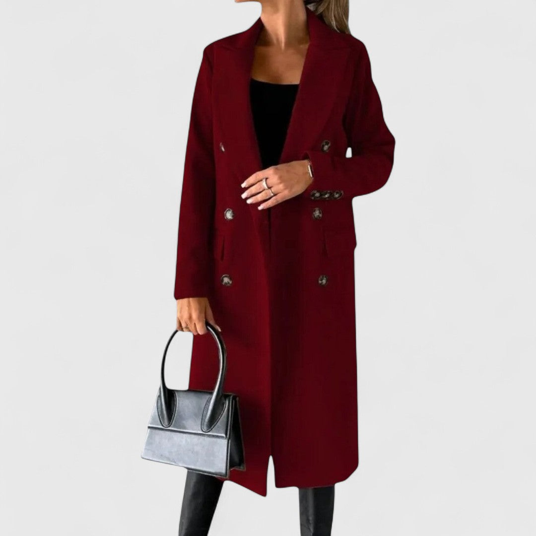 Hazel - Elegant Long Fitted Coat