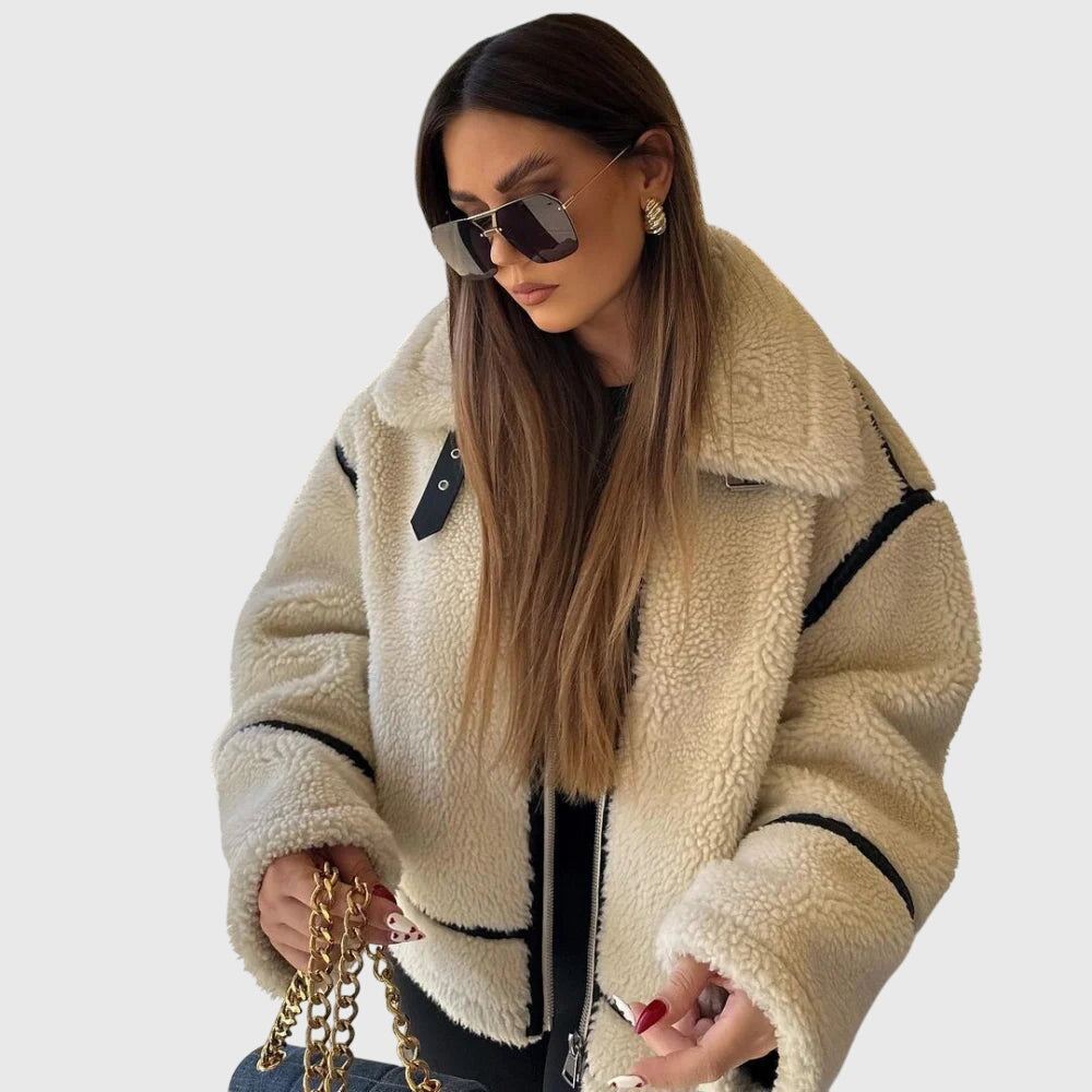 Alexa Cozy Teddy Lamb Coat for Warm Comfort and Stylish Chic