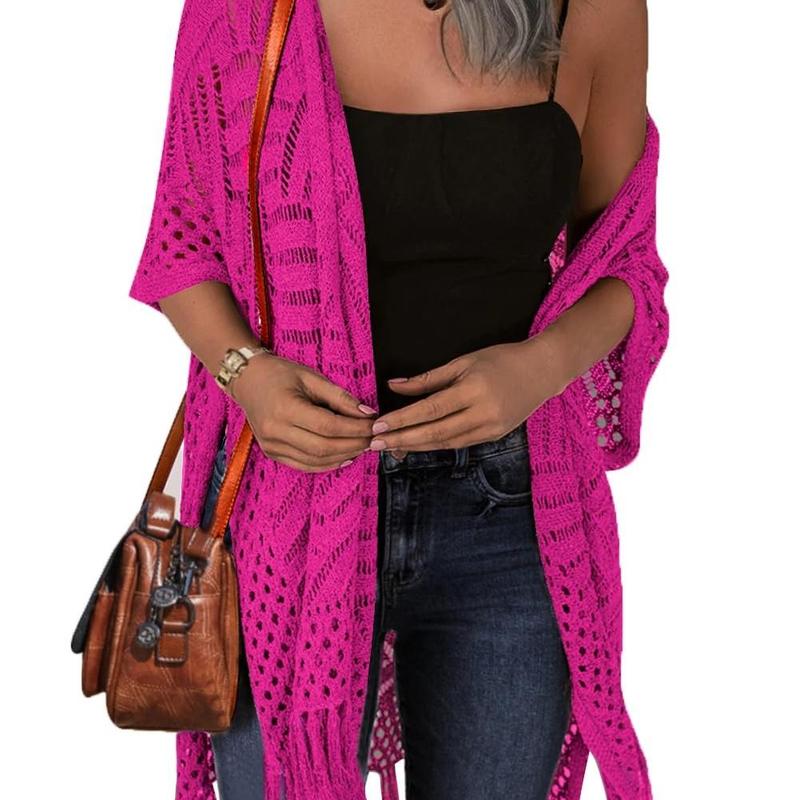 Cozy Summer Hollow-Out Tassel Outerwear